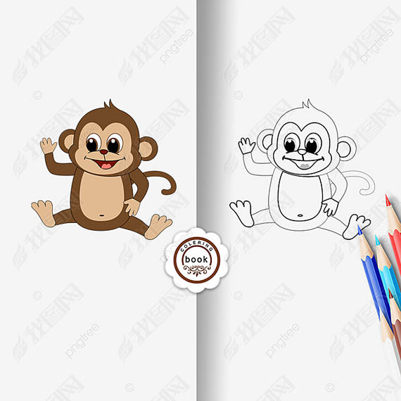 monkey clipart black and white ͯڰ߸С