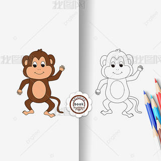 monkey clipart black and white ͯڰ߸С