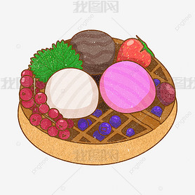 ͷˮԲαܼwaffle clipart