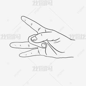 ָȻhand black and white clipart