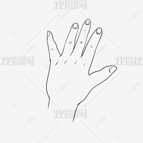 ָչhand black and white clipart