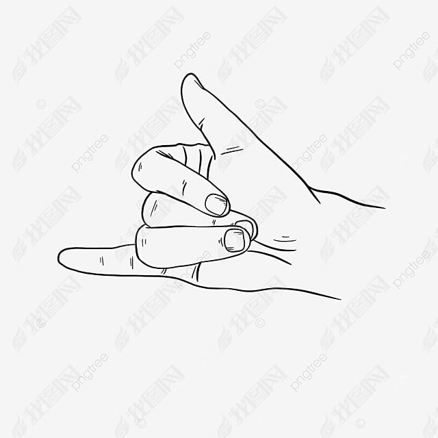 Ȼ666ָhand black and white clipart