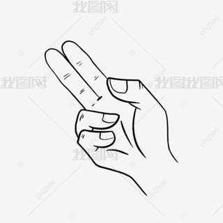 ȻĶhand black and white clipart