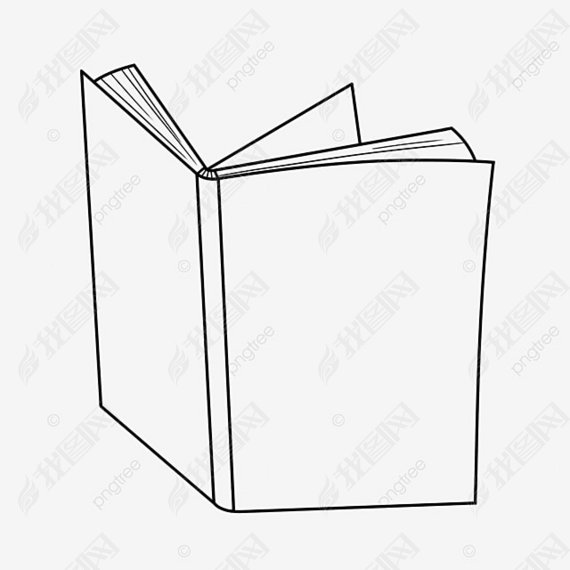 book black and white clipart