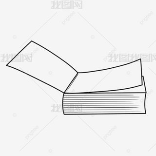 book black and white clipart