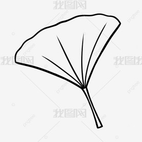 Ҷleaf black and white clipart