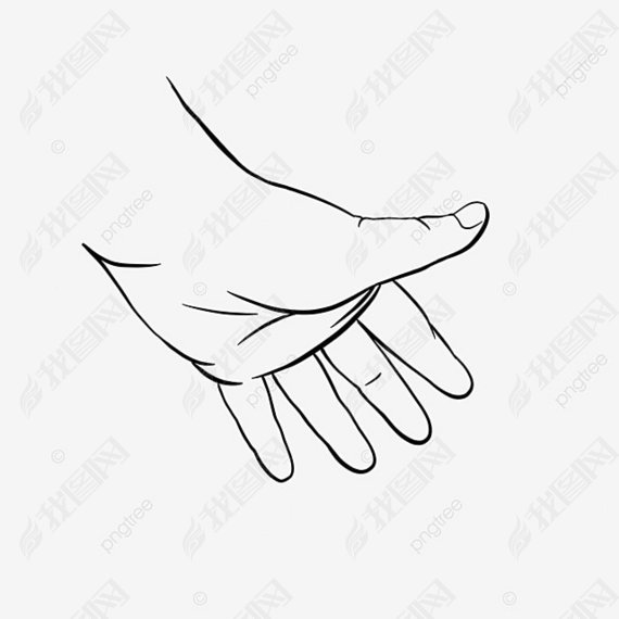 öָhand black and white clipart