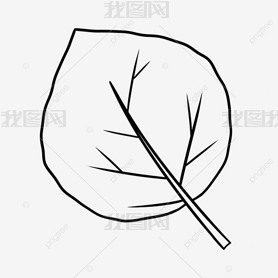 Բleaf black and white clipart