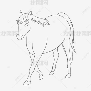 horse clipart black and white 