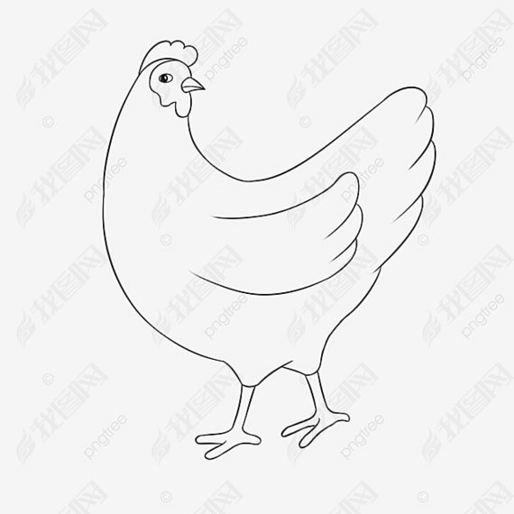 chicken clipart black and white Сڰ߸