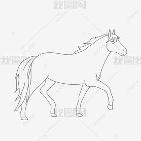 horse clipart black and white ׾