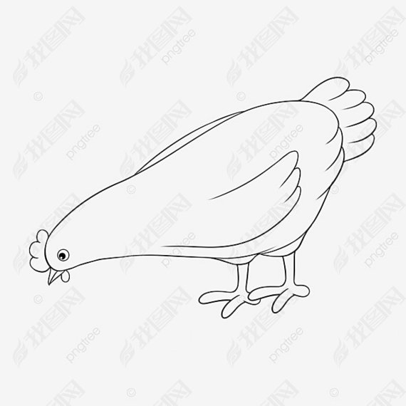 chicken clipart black and white Сɵļ