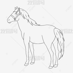 horse clipart black and white 