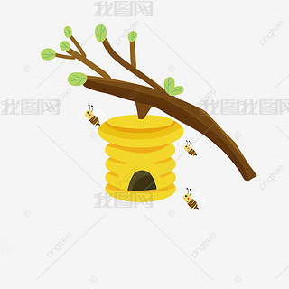 蜂箱剪贴画出去游玩的蜜蜂们