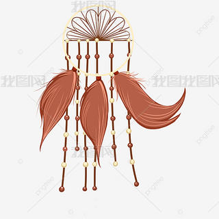 红色捕梦网剪贴画