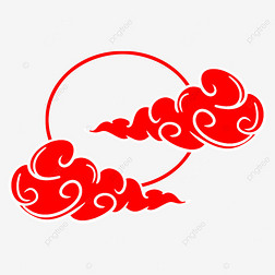 昆虫韩国免抠元素|红色装饰云朵