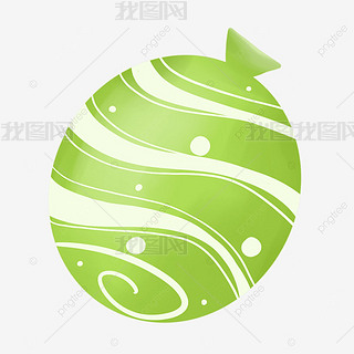 绿色气球白色条纹日本夏日祭水風船