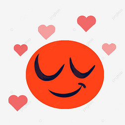 表情包趣味红色爱心装饰