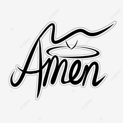 阿门艺术字|阿门宗教语字体钢笔形状