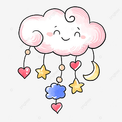 卡通云朵表情可爱的云彩
