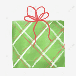 绿色蝴蝶结礼物盒