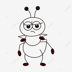 生气的蚂蚁剪贴画黑白