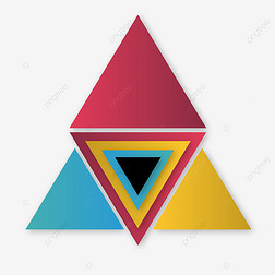 三角块免抠元素|矢量创意三角形块png图像