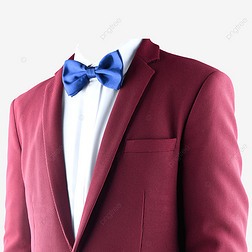 红西装摄影图领结白衬衫