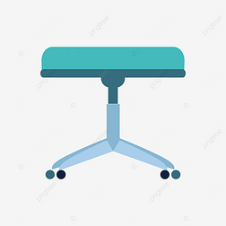 办公桌椅凳子蓝色
