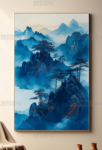 山水松树的各种画专题模板-山水松树的各种画图片素材下载-我图网