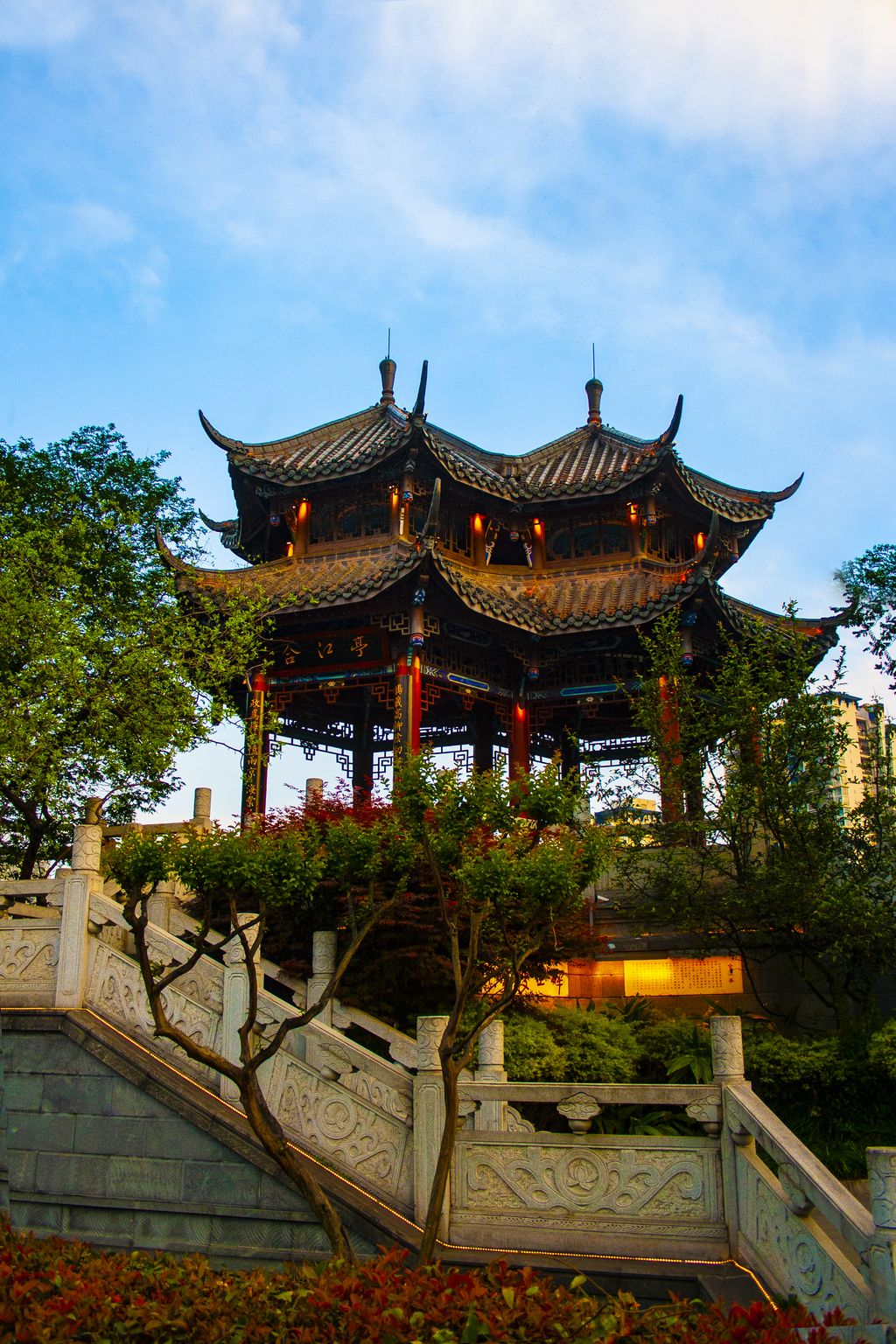 成都地标网红打卡地合江亭