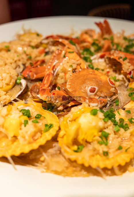美食海鲜拼盘-螃蟹扇贝