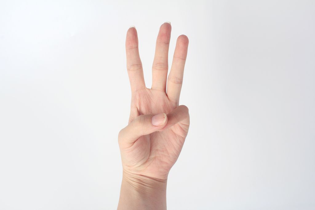 女士长手指数字手势