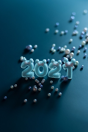 唯美背景数字2021