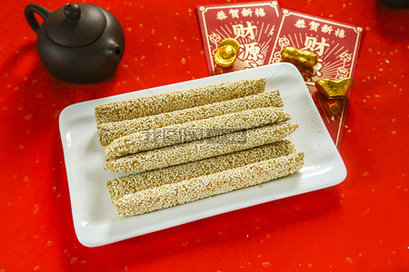 中国红喜庆场景中华习俗小年吃灶糖免抠元素