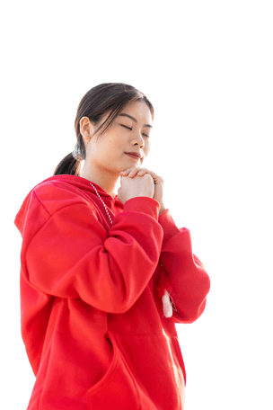 新年春节户外青年女性免抠元素