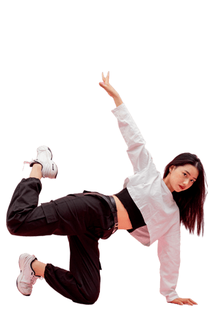 爵士街舞青年女生跳舞技巧动作免抠元素