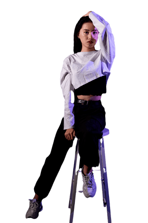 爵士街舞青年女生跳舞技巧动作免抠元素