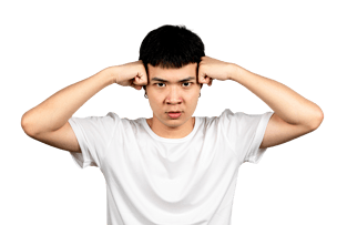 青年男性面部动作上半身展示免抠元素