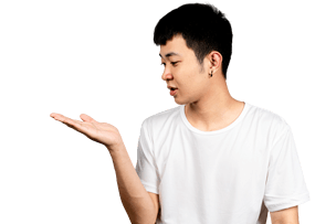 青年男性面部动作上半身展示免抠元素