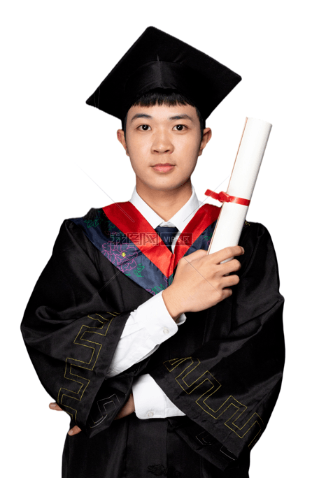 原创正版大学生毕业穿学士服毕业照免抠元素摄影图素材,作品编号