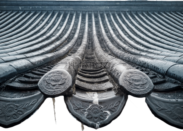 青砖绿瓦免抠元素