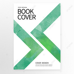 书籍封面商务绿色水彩海报