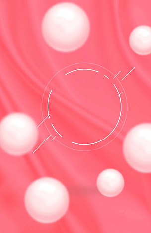 原创粉白色渐变背景圆框电商淘宝背景h5