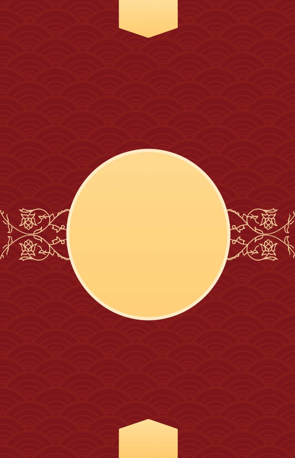 复古传统经典韩国图案红色背景