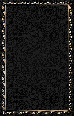 黑色欧式花纹边框海报背景