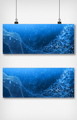 蓝色简约电子科技线条炫光背景