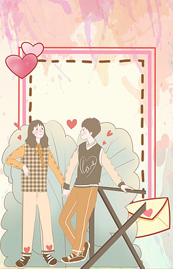 温馨背景图片创意背景|温馨情人节背景图片