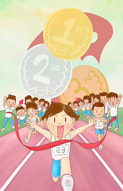 奔跑运动图片创意背景|春季运动会背景图片