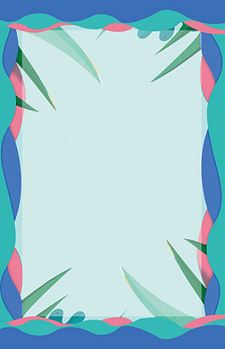 非简单花边创意背景|简单夏日主题花边植物背景